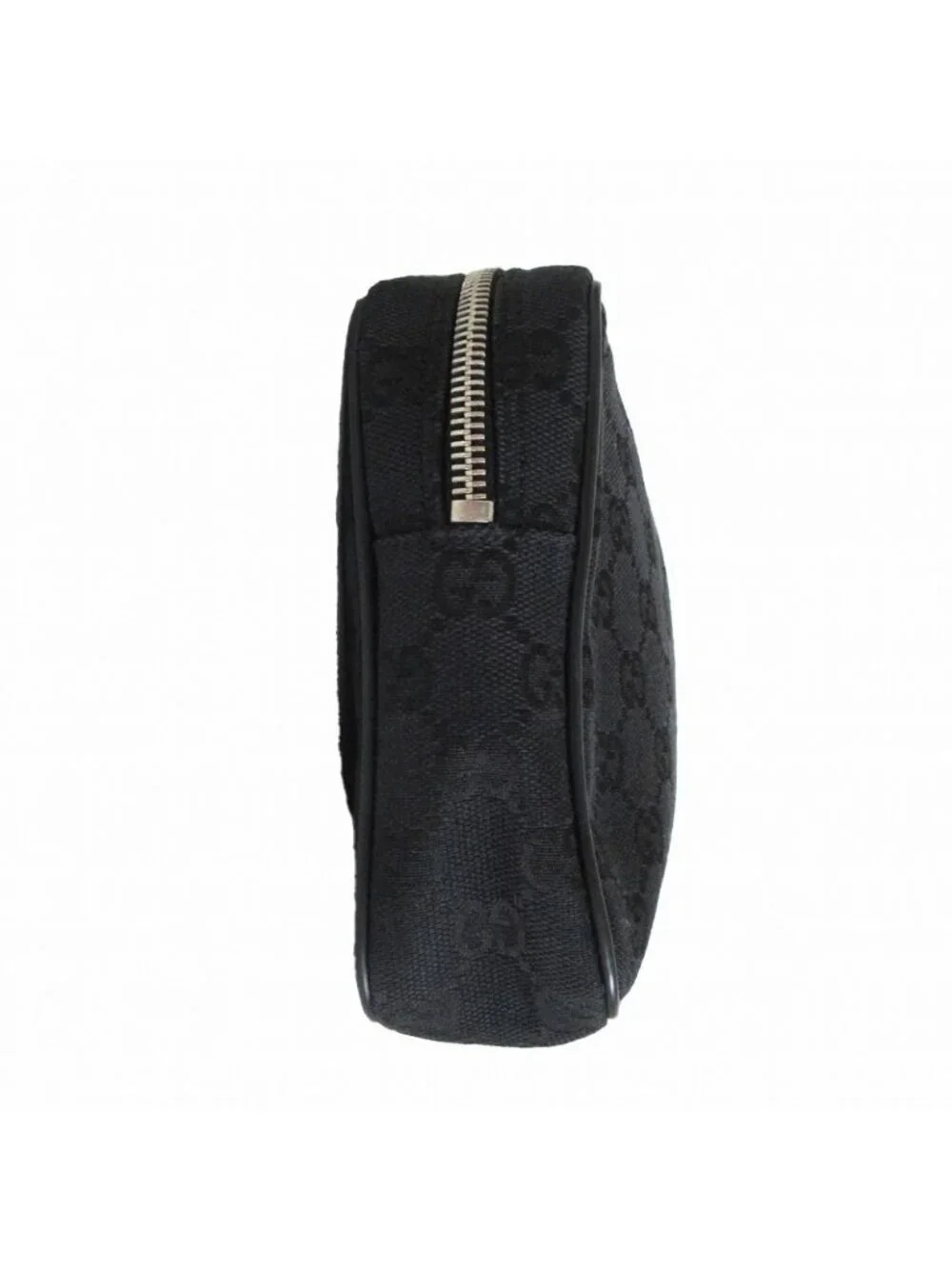 Gucci Second GG Pattern Canvas Clutch Mini Black